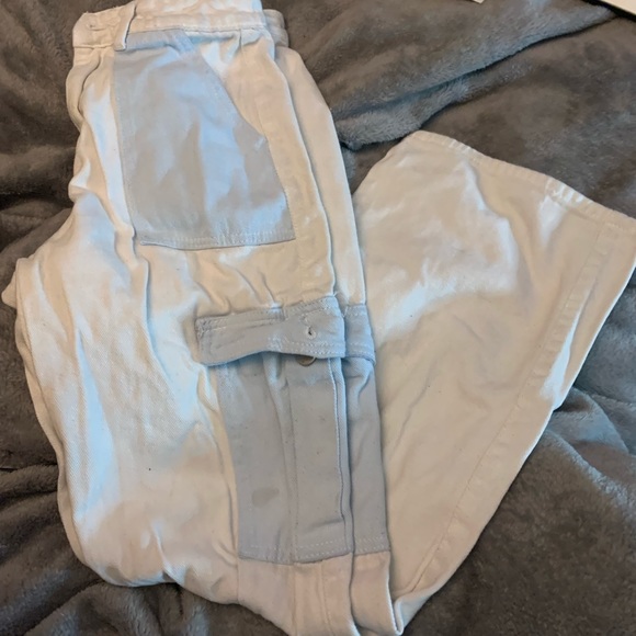 SHEIN white and baby blue Jean pants, size XS - Picture 1 of 4